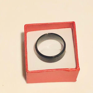 Alpha Male Black Stainless Steel 8mm‎ Wedding Band